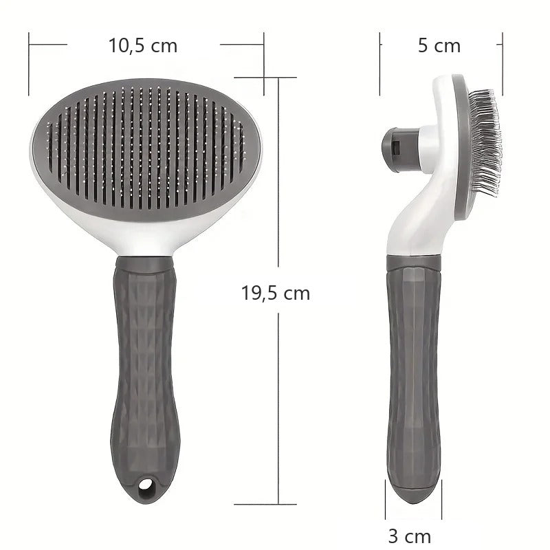 Dimensions de la brosse autonettoyante pour chien et chat, en centimètres