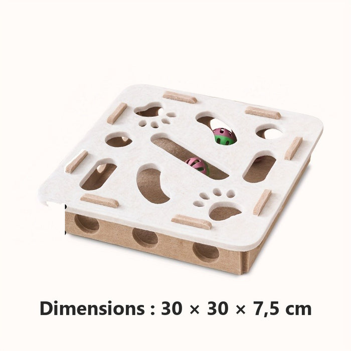 Jeu en feutre avec labyrinthe pour chat, 30 × 30 × 7,5 cm